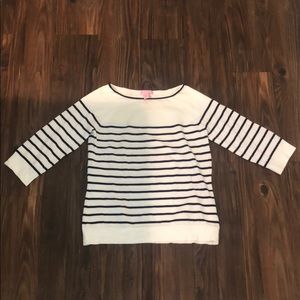 Lilly Pulitzer Navy & White Striped Sweater